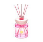 500 ml Pembe Cam Şişe Bambu Çubuklu Iris Pudra Oda Kokusu