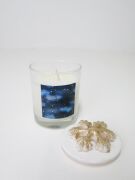 Seramik Taş Kapaklı Apple&Cinnamon Kokulu Ekru Vegan Mum (140 gr)