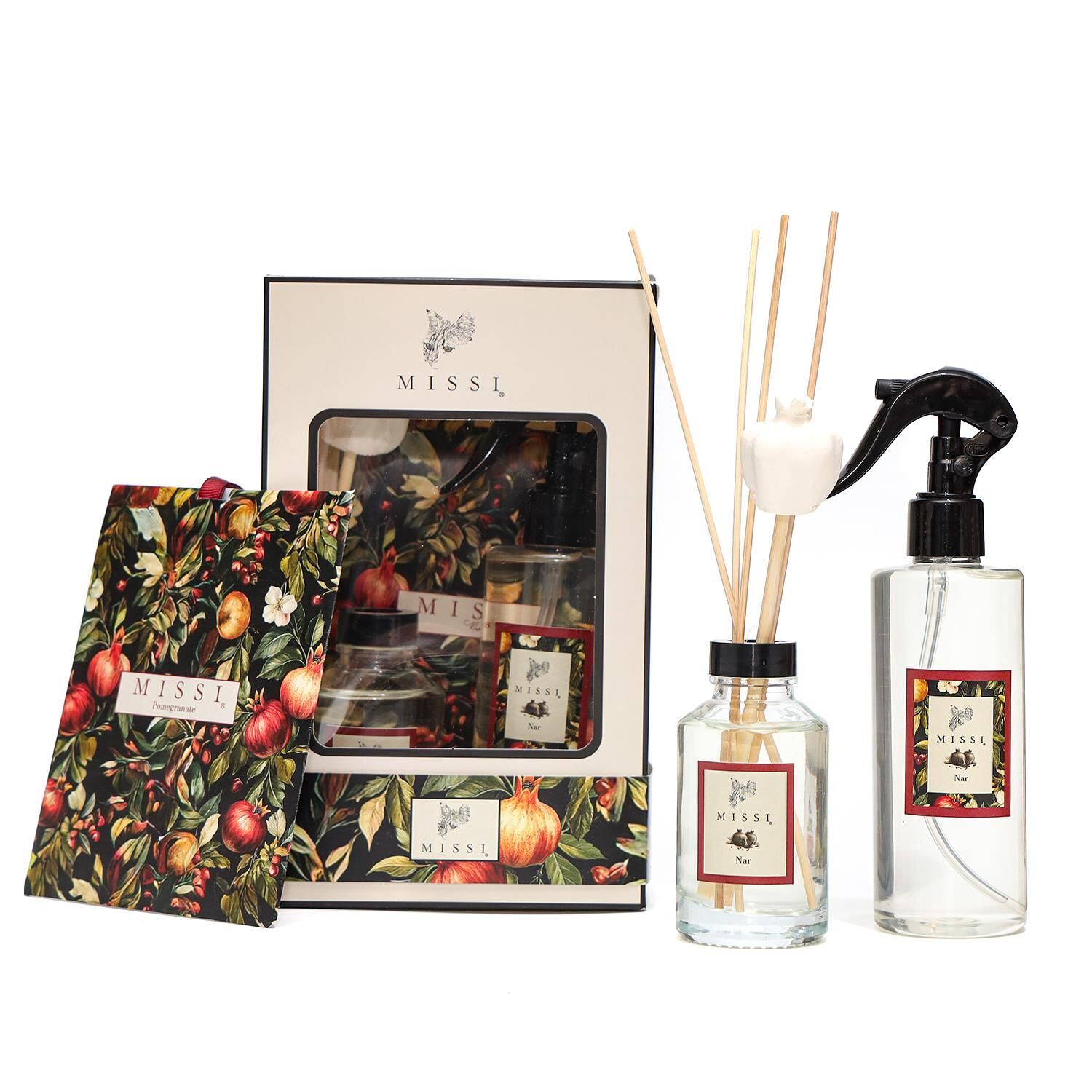 Nar Hediye Seti (Oda kokusu-Oda spreyi-Kokulu zarf)