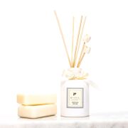 110 ml Ekru Silindir Şişe Beyaz Sabun Oda/Banyo Kokusu