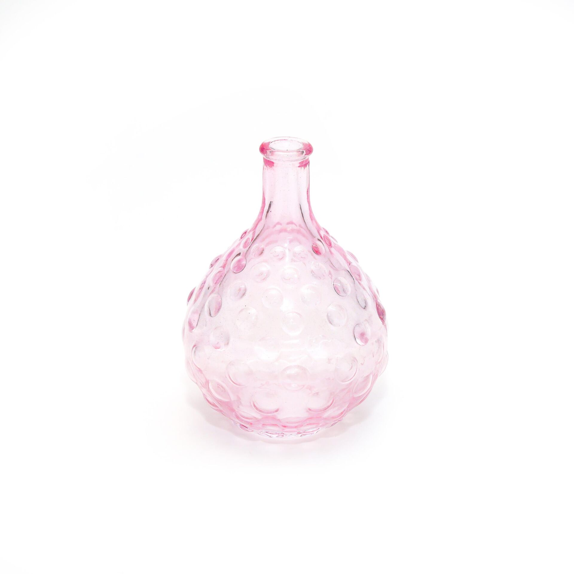 Pembe Bubble Cam Vazo (15 cm)