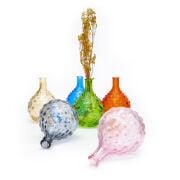 Yeşil Bubble Cam Vazo (15 cm)