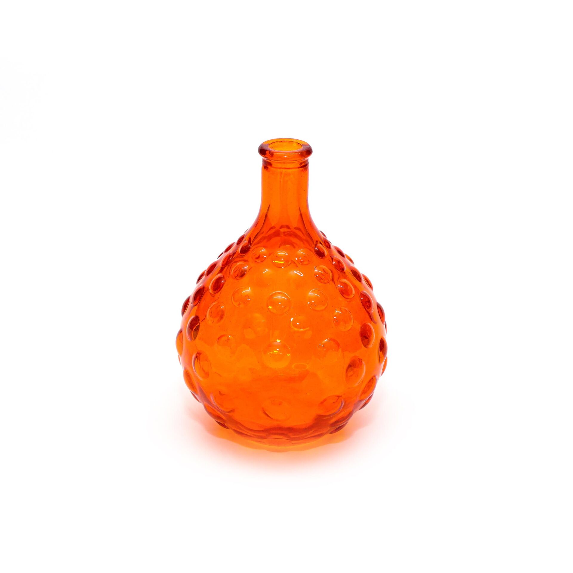 Turuncu Bubble Cam Vazo (15 cm)