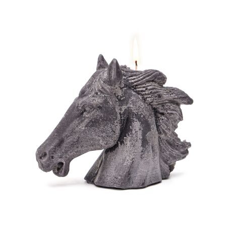 Dekoratif At Kafası Mum ANTRASİT