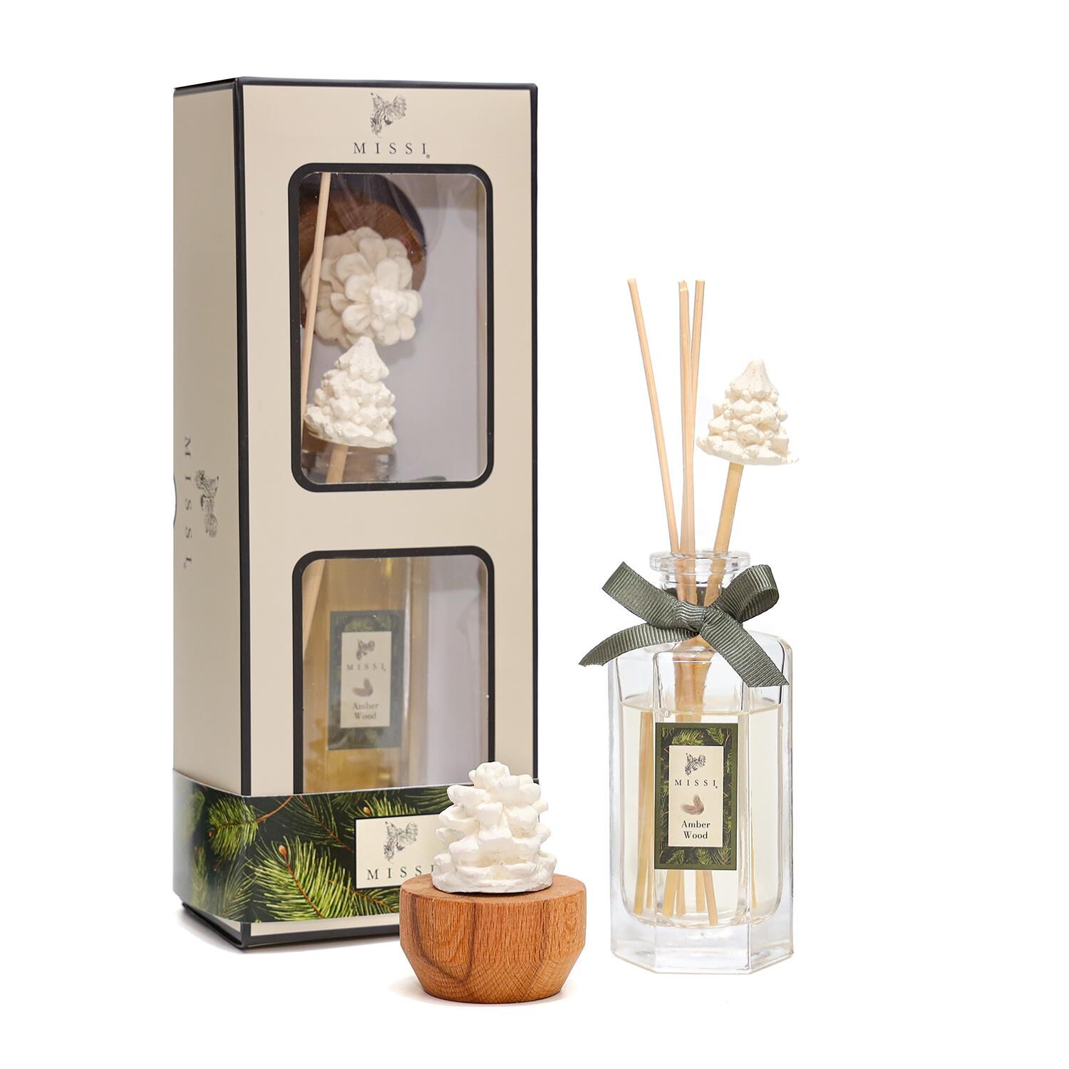 Yılbaşı Altıgen Amber Wood Hediye Seti