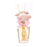 130 ml Pembe Çiçek Seramik Taş Bambu Çubuklu Garden Rose-Pudra Oda Kokusu
