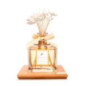 500 ml Masif Ahşap Kaideli Kare Amber Şişe Bambu Çubuklu Dark Wood Oda Kokusu