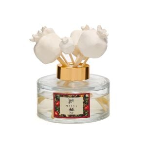 Yılbaşı 150 ml Seramik Taş Bambu Çubuklu Nar Oda Kokusu