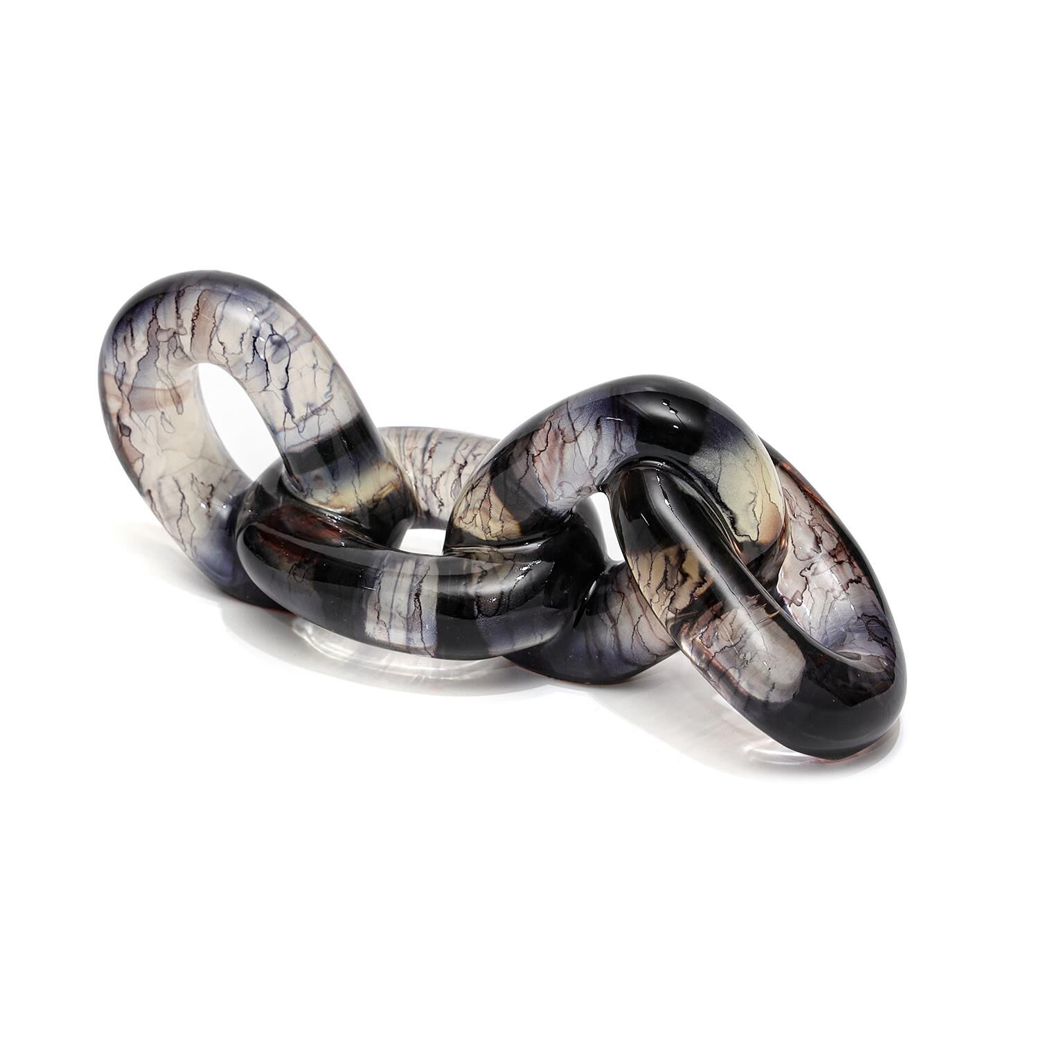 Dekoratif Transparan Kalın Siyah Zincir (26 cm)