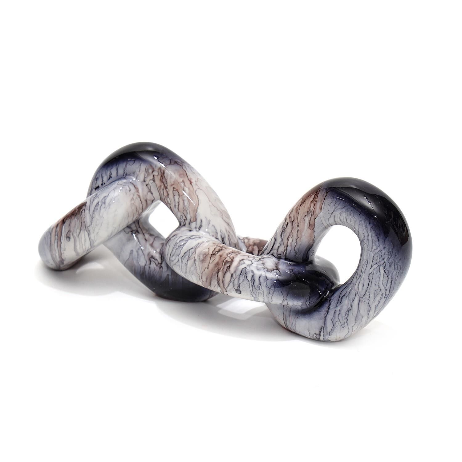 Dekoratif Karanlıkta Akış Kalın Siyah Zincir (26 cm)