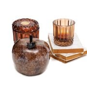 Dekoratif Amber Apple Heykel (16 cm)