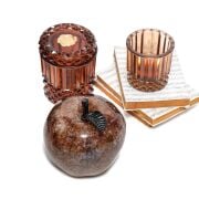 Dekoratif Amber Apple Heykel (16 cm)