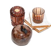 Dekoratif Amber Apple Heykel (16 cm)