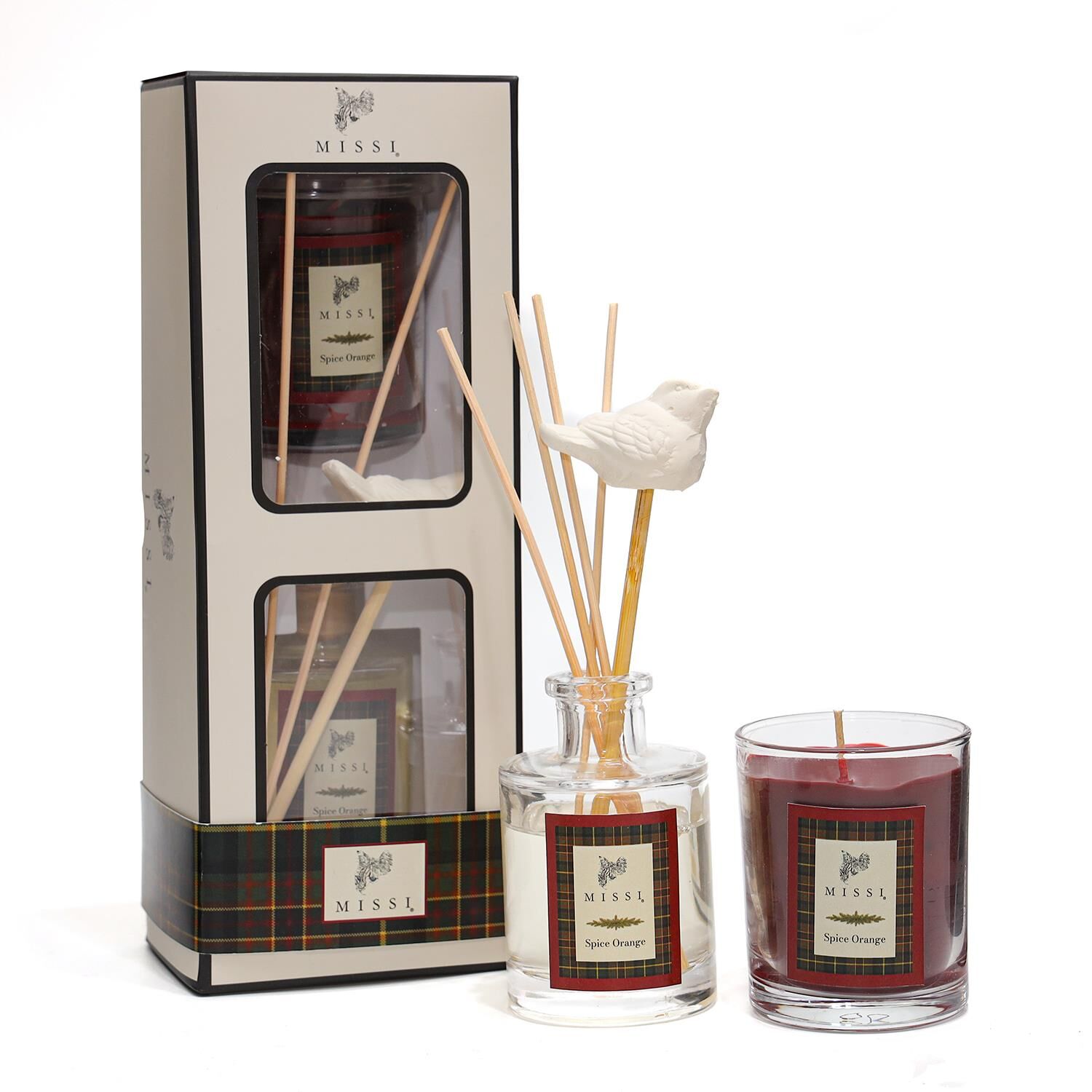 Yılbaşı Spice Orange Hediye Seti (Oda kokusu&Vegan Mum)