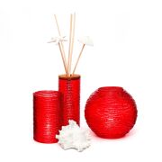 Kırmızı Elegance Yuvarlak Vazo