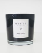 Large Siyah Parlak Cam Ahşap Fitilli Mystic Garden Kokulu Vegan Mum