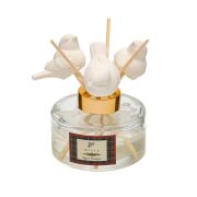 Yılbaşı 150 ml Kuş Seramik Taş Bambu Çubuklu Spice Orange Oda Kokusu