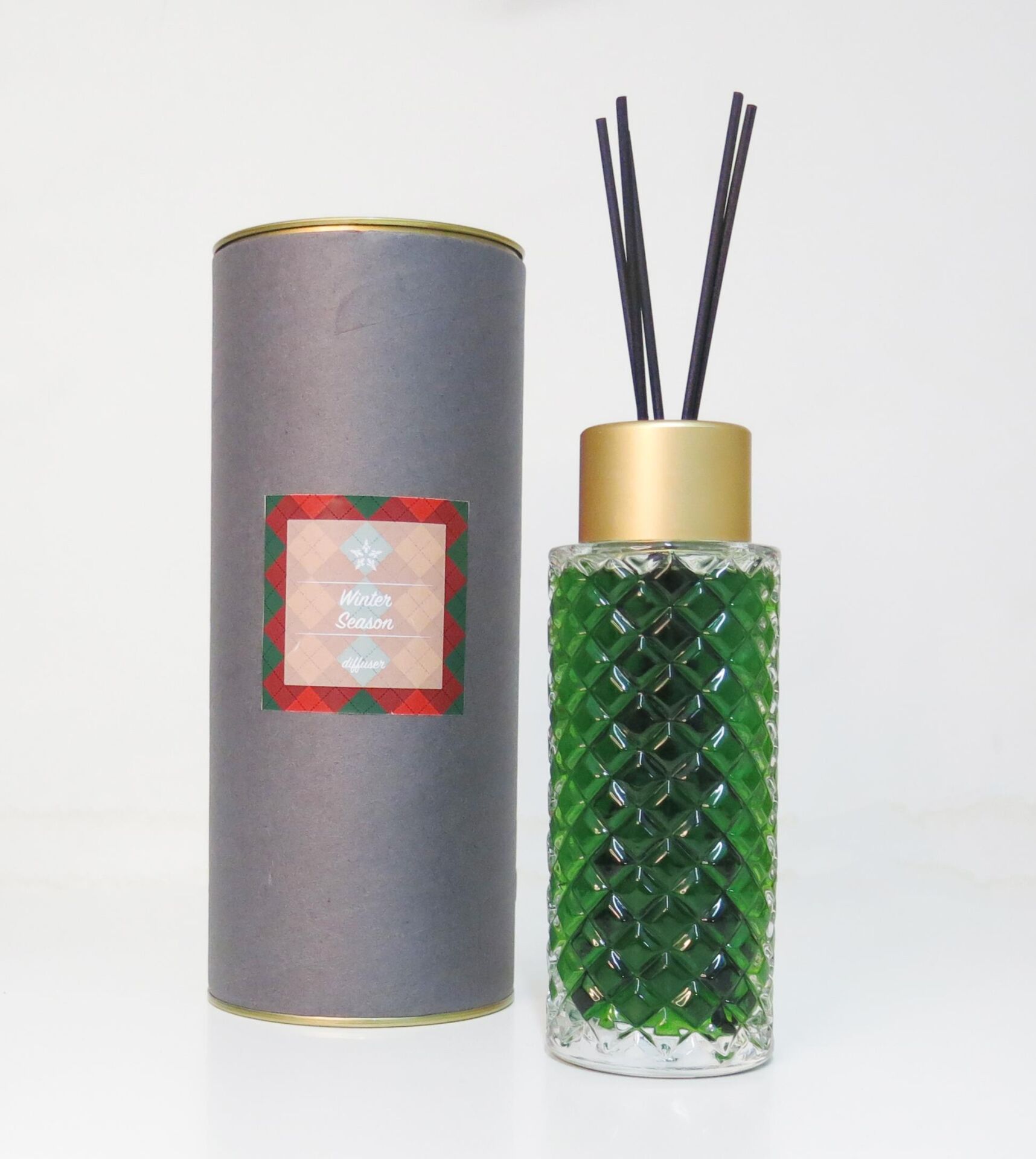 Özel Kutulu 230 cc Kristal Şişe Yeşil Apple&Cinnamon Oda Kokusu