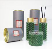 Özel Kutulu 230 cc Kristal Şişe Yeşil Apple&Cinnamon Oda Kokusu