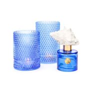 Saks Mavisi Diamond Cam Vazo/Mumluk (17 cm)