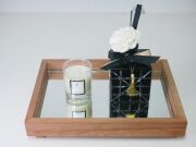 Ayaklı Masif Ahşap Çok Amaçlı Dekoratif Tepsi