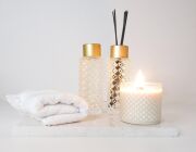 Özel Kutulu Kristal Bardak Black Vanilya Kokulu Çıtırtılı Vegan Mum