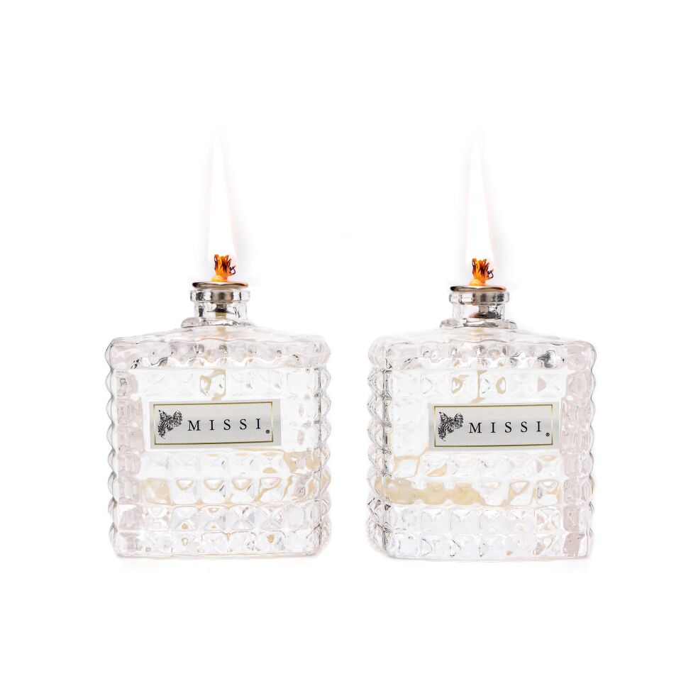 2'li Black Vanilya Kokulu Kare Kristal Cam Şişe Kandil Seti ( 2X100 ml)