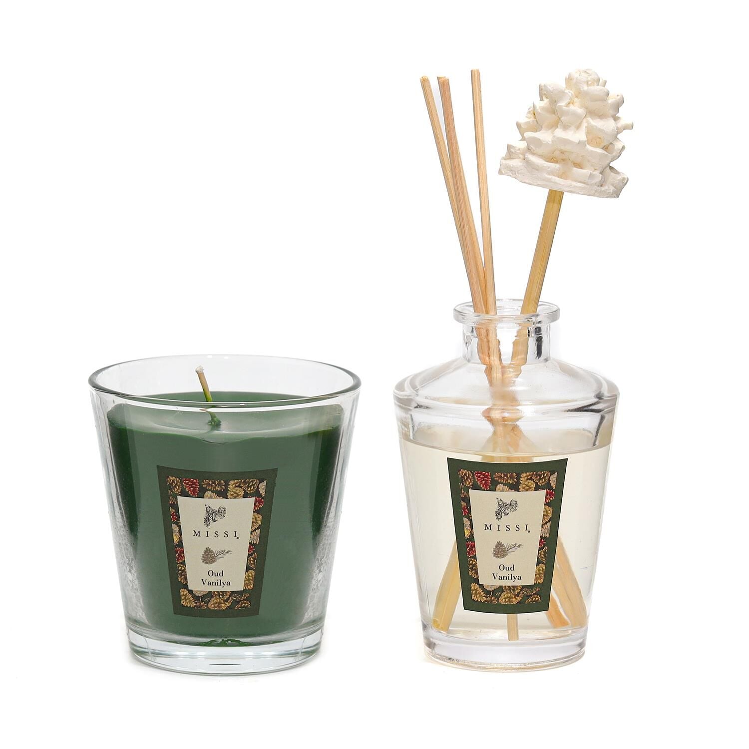 Yılbaşı Oud Vanilya Sıcaklığı (Oda Kokusu&Vegan Mum Seti)