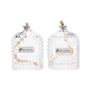 2'li Yasemin Kokulu Oval Kristal Cam Şişe Kandil Seti ( 2.100 ml)