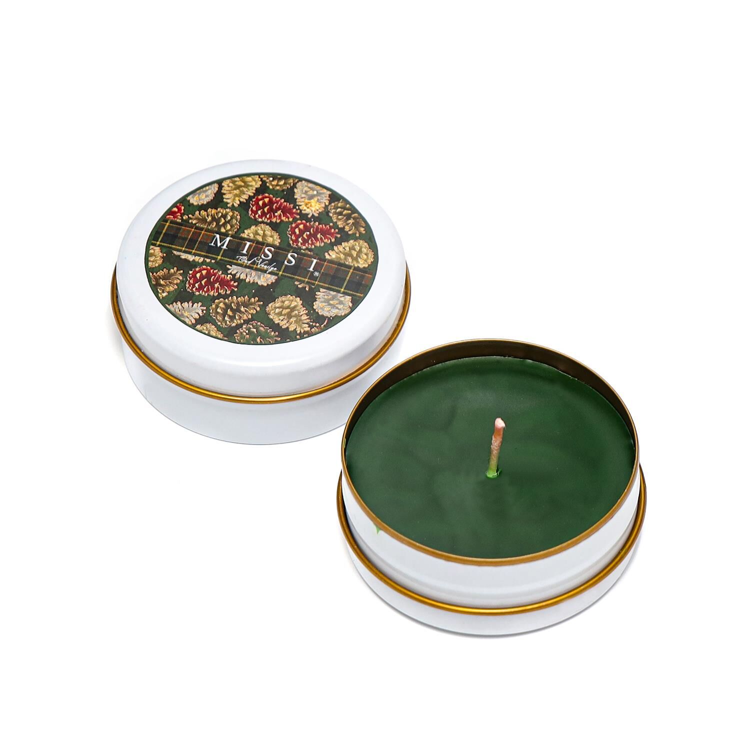 Yılbaşı Oud Vanilya Kokulu Vegan Teneke Mum