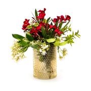 Amber Diamond Cam Vazo/Mumluk(14 cm)