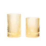 Amber Diamond Cam Vazo/Mumluk(14 cm)