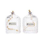 2'li Vanilya Sandal Kokulu Oval Kristal Cam Şişe Kandil Seti ( 2X100 ML)