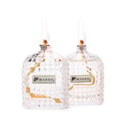 2'li Vanilya Sandal Kokulu Oval Kristal Cam Şişe Kandil Seti ( 2X100 ML)