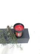 MİSSİ ÖZEL KUTULU SİYAH BARDAK APPLE&CINNAMON KOKULU VEGAN KIRMIZI MUM