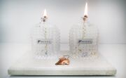 2'li Palo Santo Kokulu Oval Kristal Cam Şişe Kandil Seti (2x100 ml)