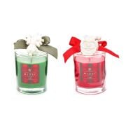 Yılbaşı Aroması-Amber Wood Kokulu Vegan Mum Seti