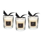 Üçlü Pırıltı Mum Seti - Black Vanilya