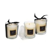 Üçlü Pırıltı Mum Seti - Black Vanilya