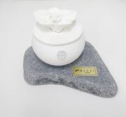 Mermer Kaideli Masaüstü Ekru Çiçek Kapaklı Şömine