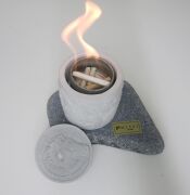 MİSSİ MERMER KAİDELİ MASÜSTÜ AT RÖLYEFLİ GRİ ŞÖMİNE