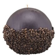 20 cm Kahve Çekirdekli Kahve Kokulu Top Mum