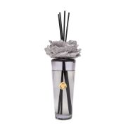 400 ml Siyah Konik Cam Şişe Seramik Taş Bambu Çubuklu Black Vanilya Oda Kokusu