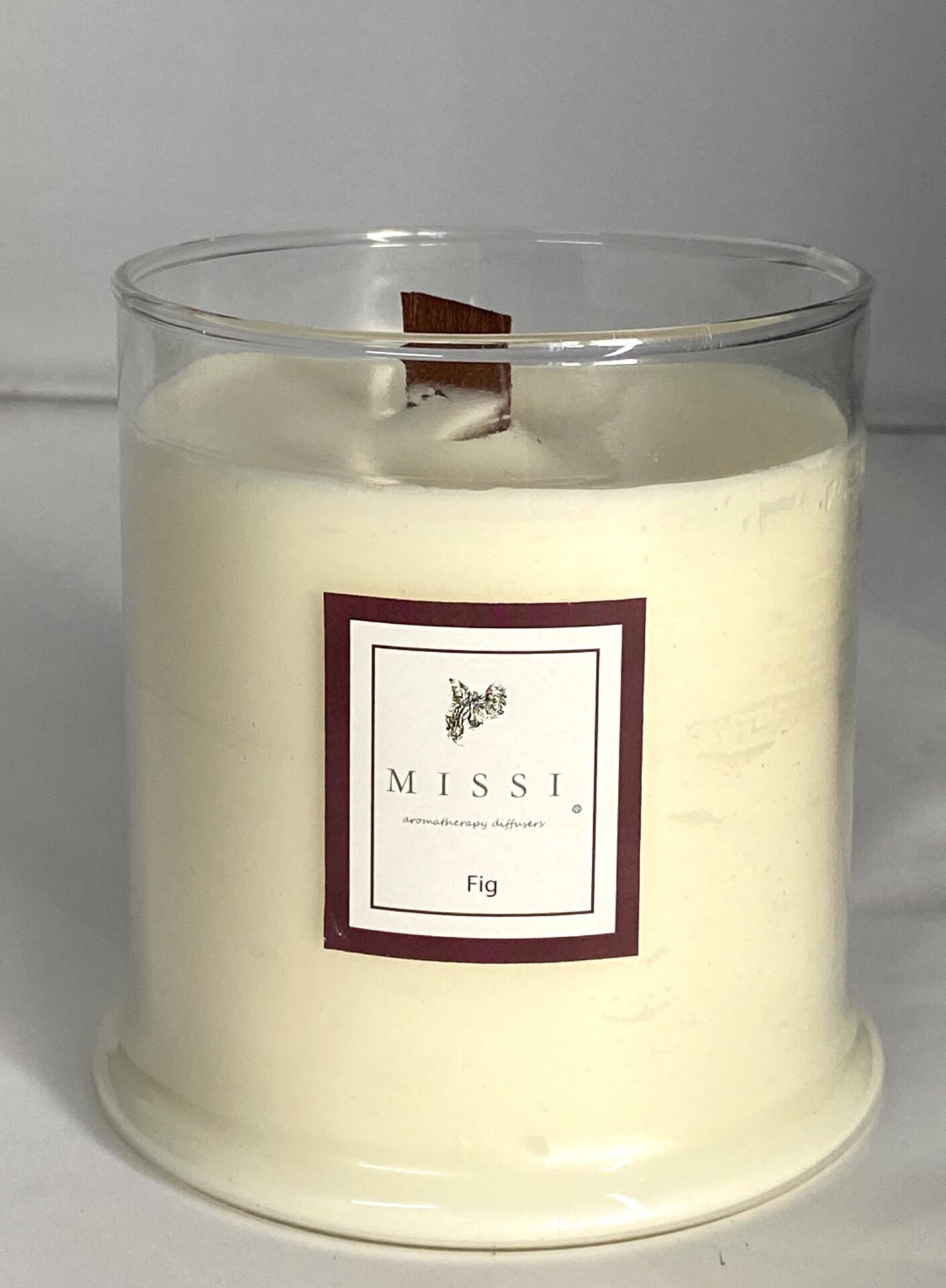 Büyük Ahşap Fitilli Fig (İncir) Vegan Mum