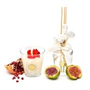 İncir-Nar Bambu Çubuklu Oda Kokusu ve Kokulu Vegan Mum Seti