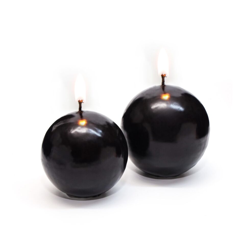 2li Siyah Top Mum Seti (7 cm-8 cm)