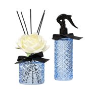 Kristal Gül Serisi- Mavi Cam/Vanilya Sandal Oda Kokusu