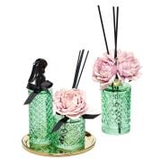 Kristal Gül Serisi- Yeşil Cam/ White Jasmine Oda Spreyi