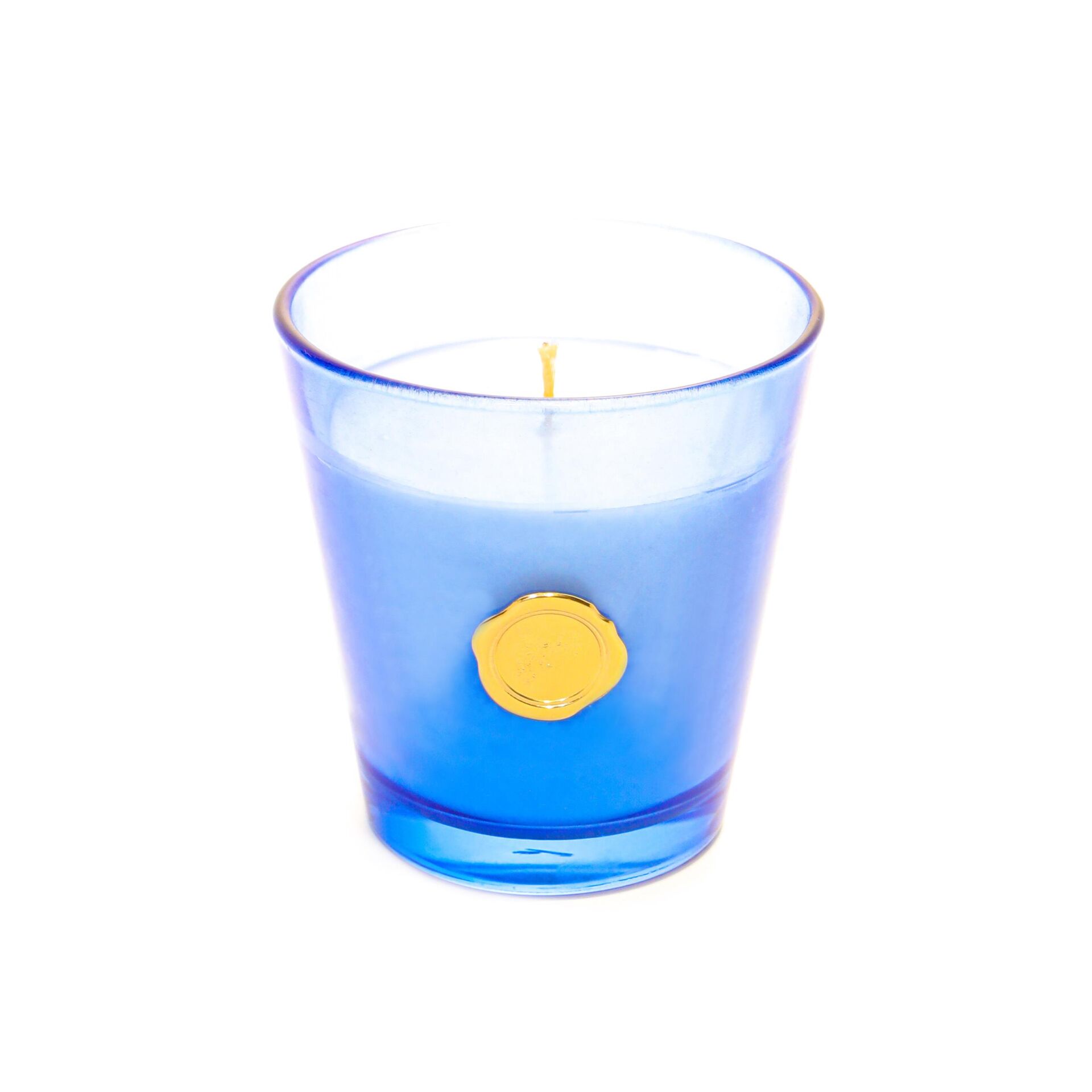 Mavi Konik Cam Bardak Vanilya Sandal Kokulu Vegan Mum(160 gr)