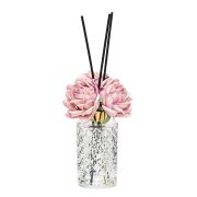 Kristal Gül Serisi- Şeffaf Silindir Cam/Iris Pudra Oda Kokusu